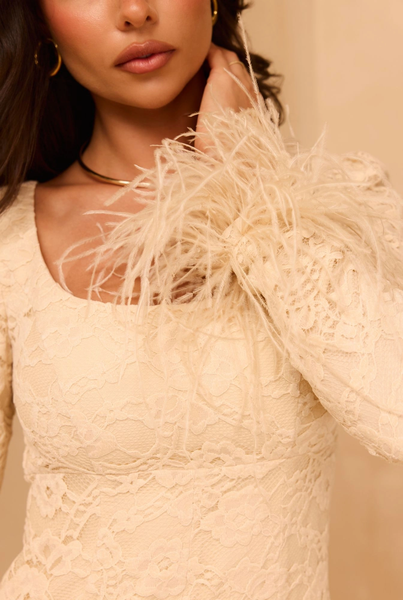 Tolla – vestido color crema REGULAR